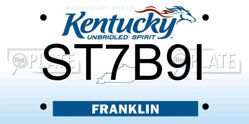 ST7B9I Kentucky License Plate