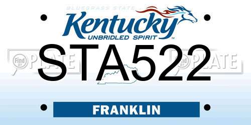 STA522 Kentucky License Plate