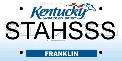 STAHSSS Kentucky License Plate