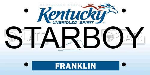 STARBOY Kentucky License Plate