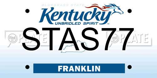 STAS77 Kentucky License Plate