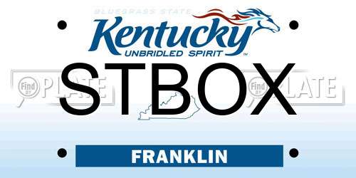 STBOX Kentucky License Plate