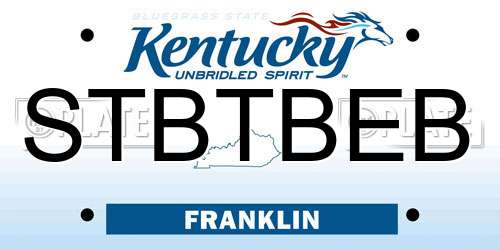 STBTBEB Kentucky License Plate
