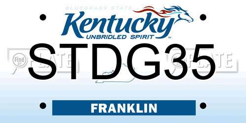 STDG35 Kentucky License Plate