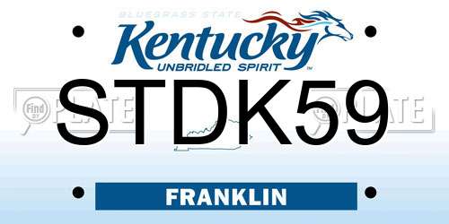 STDK59 Kentucky License Plate