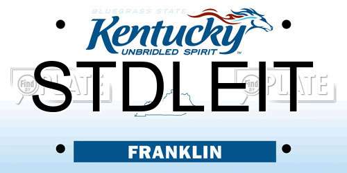 STDLEIT Kentucky License Plate