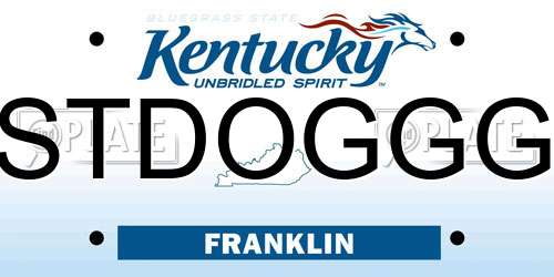 STDOGGG Kentucky License Plate