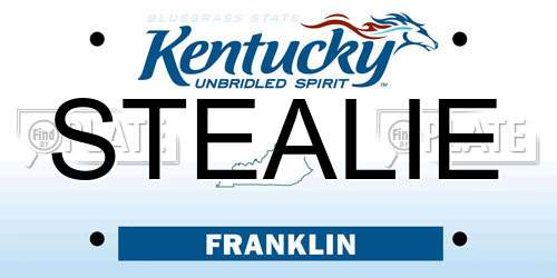 STEALIE Kentucky License Plate