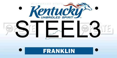 STEEL3 Kentucky License Plate
