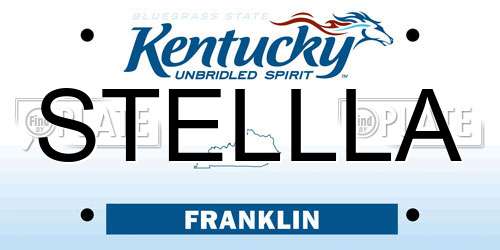 STELLLA Kentucky License Plate