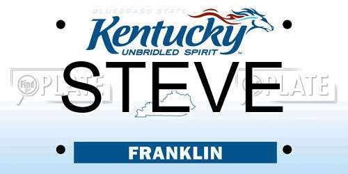 STEVE Kentucky License Plate