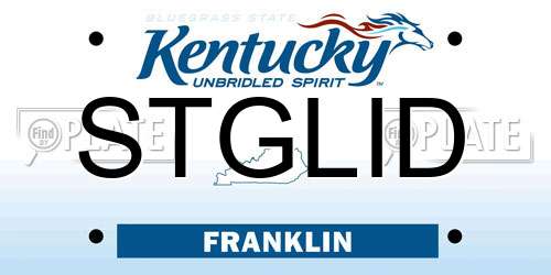 STGLID Kentucky License Plate