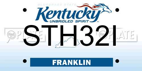 STH32I Kentucky License Plate