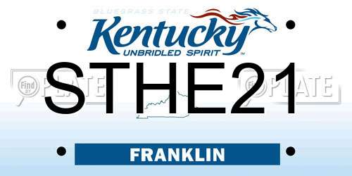 STHE21 Kentucky License Plate