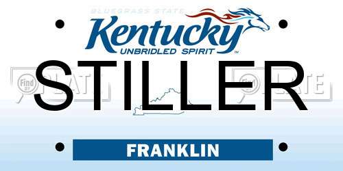 STILLER Kentucky License Plate