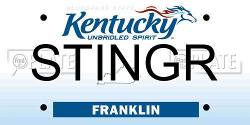 STINGR Kentucky License Plate