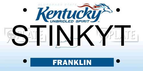 STINKYT Kentucky License Plate