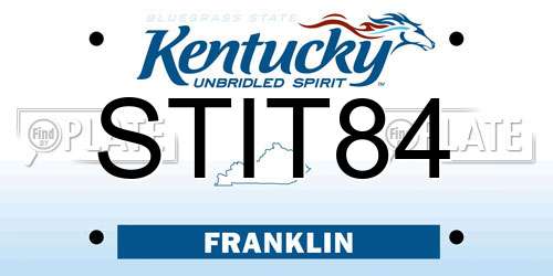 STIT84 Kentucky License Plate