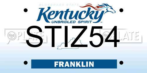 STIZ54 Kentucky License Plate