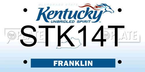 STK14T Kentucky License Plate