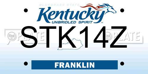 STK14Z Kentucky License Plate