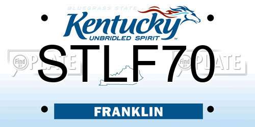 STLF70 Kentucky License Plate