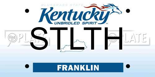 STLTH Kentucky License Plate