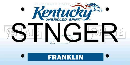 STNGER Kentucky License Plate