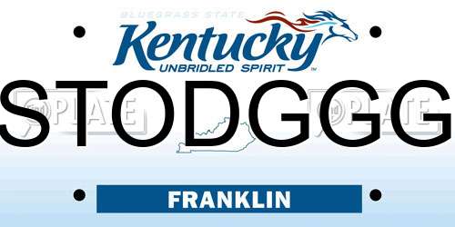 STODGGG Kentucky License Plate