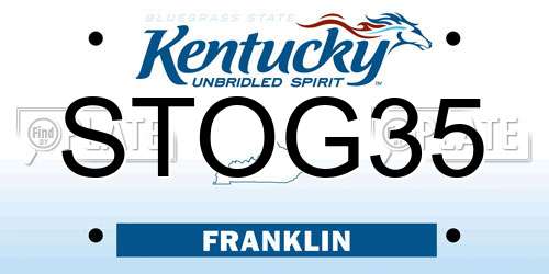 STOG35 Kentucky License Plate