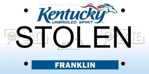 STOLEN Kentucky License Plate