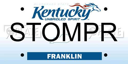 STOMPR Kentucky License Plate