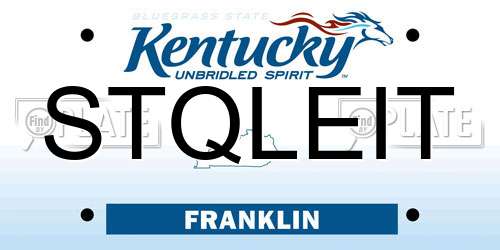 STQLEIT Kentucky License Plate