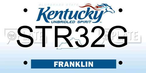 STR32G Kentucky License Plate