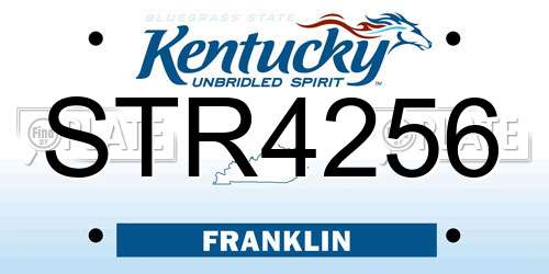 STR4256 Kentucky License Plate