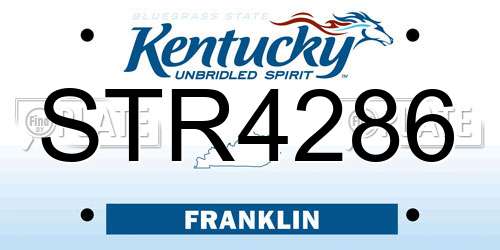 STR4286 Kentucky License Plate