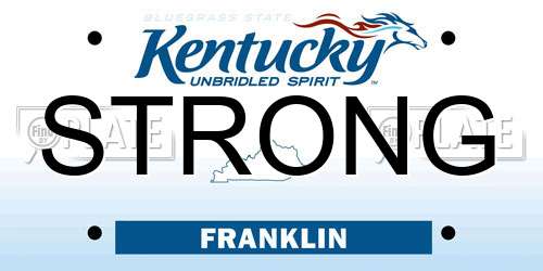 STRONG Kentucky License Plate