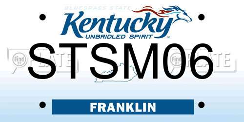 STSM06 Kentucky License Plate