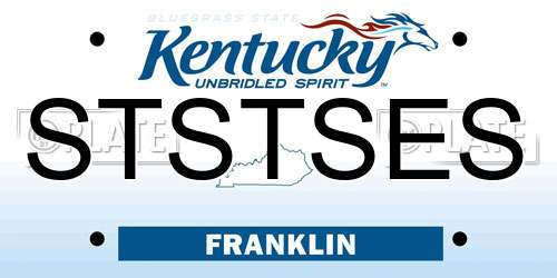 STSTSES Kentucky License Plate