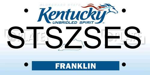 STSZSES Kentucky License Plate