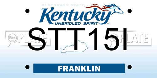 STT15I Kentucky License Plate
