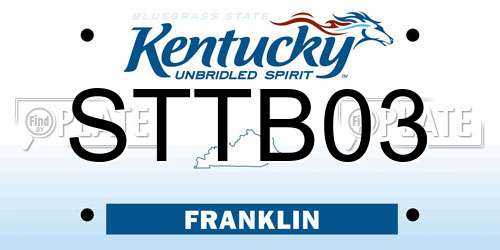 STTB03 Kentucky License Plate
