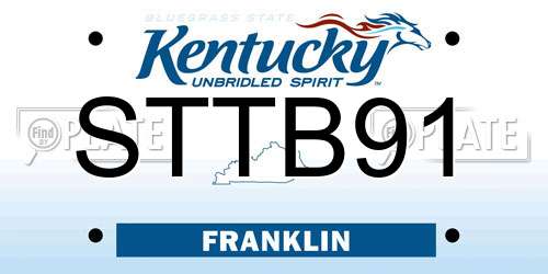 STTB91 Kentucky License Plate
