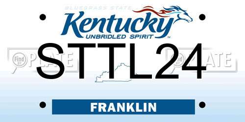 STTL24 Kentucky License Plate