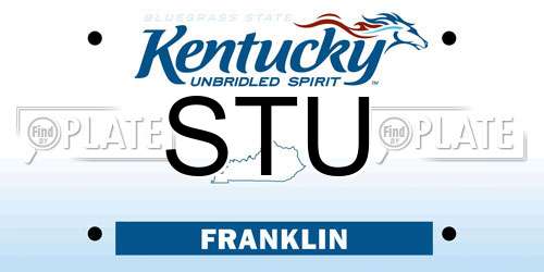 STU Kentucky License Plate
