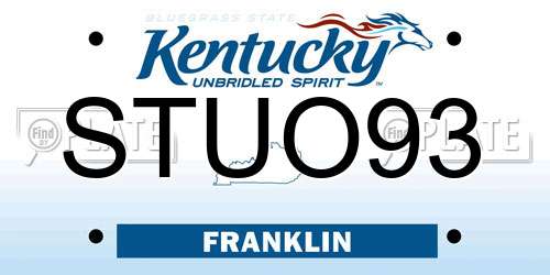 STUO93 Kentucky License Plate