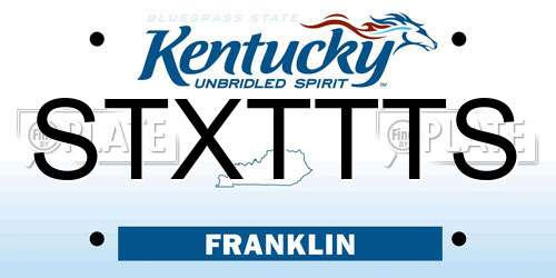 STXTTTS Kentucky License Plate