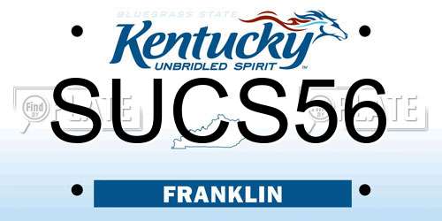 SUCS56 Kentucky License Plate