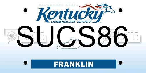 SUCS86 Kentucky License Plate