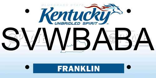 SVWBABA Kentucky License Plate